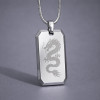 Pendentif personnalise homme plaque militaire tungstene