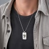 Pendentif personnalise homme plaque militaire tungstene