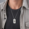 Pendentif personnalise homme plaque militaire tungstene