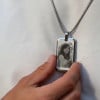 Pendentif personnalise homme plaque militaire tungstene