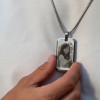 Pendentif personnalise homme plaque militaire tungstene