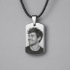 Pendentif personnalise homme plaque militaire en tungstene personnaliser