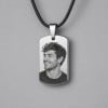 Pendentif personnalise homme plaque militaire en tungstene personnaliser