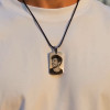 Pendentif personnalise homme plaque militaire en tungstene personnaliser