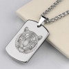 Pendentif personnalise homme plaque militaire en tungstene personnaliser