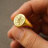 Bague chevaliere homme femme acier poli personnalisable