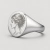 Bague chevaliere homme femme acier poli personnalisable