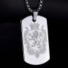 Pendentif personnalise homme plaque militaire tungstene zirconium