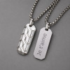 Pendentif acier plaque militaire personnalisable