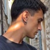 Boucles d'oreilles créoles en acier inoxydable motifs arabesques celtique.