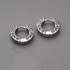 Boucles d'oreilles créoles en acier inoxydable motifs arabesques celtique.