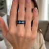Bague alliance homme titane noir 8mm avec nacre abalone – élégance naturelle et moderne