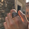 Bague homme argent ouverte aile ange