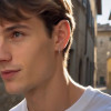 Boucles d'oreille argent homme femme creoles chaine marine cisele - paire
