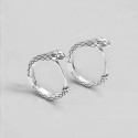 Boucles d'oreille argent créoles serpent