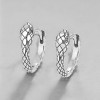 Boucles d'oreille argent créoles serpent