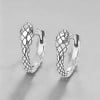 Boucles d'oreille argent créoles serpent