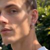 Boucles d'oreille argent créoles serpent
