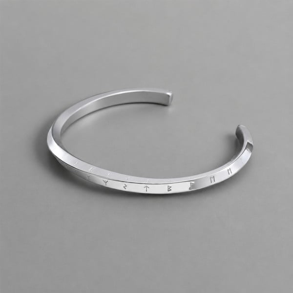 M Bracelet personnalise jonc acier homme runes viking celtique