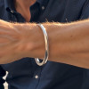N Bracelet personnalise jonc acier torsade homme femme