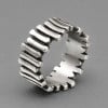 Stalen Ring 316L Modern Reliëf | Personaliseerbaar Man Vrouw