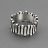 Bague Acier 316L Relief Moderne | Personnalisable Homme Femme