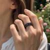 M Bague personnalisee alliance ceramique