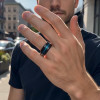 Bague mariage personnalisee alliance tungstene opale