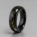 Bague Galaxie personnalisée alliance dome Tungstene