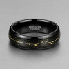 Bague Galaxie personnalisée alliance dome Tungstene