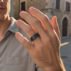 Bague personnalisable Tungstene aspect sablé