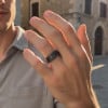 Bague personnalisable Tungstene aspect sablé