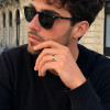 Bague homme multifacette tungstene noir a graver