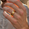 M Bague mariage personnalisable tungstene rainurée et sablée
