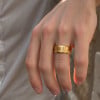 M Bague mariage personnalisable tungstene rainurée et sablée