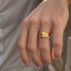M Bague mariage personnalisable tungstene rainurée et sablée