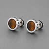 Clous d'oreilles en acier inoxydable 316L avec runes vikings et œil de tigre