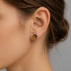 Clous d'oreilles en acier inoxydable 316L avec runes vikings et œil de tigre