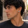 Clous d'oreilles en acier inoxydable 316L goutte d'eau avec turquoise