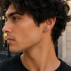 Boucles d'oreilles clous en acier inoxydable 316L avec turquoise – Ø 8 mm