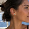 Boucles d'oreilles clous en acier inoxydable 316L avec turquoise – Ø 8 mm