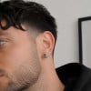 Boucles d'oreilles clous Yin Yang en argent 925 oxydé – Ø 8 mm
