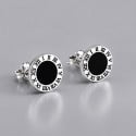 Boucles d'oreilles clous argent chiffres romains