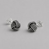 Boucles d'oreilles homme clou argent noeud celtique marin