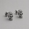 Ohrstecker Totenkopf aus 925er Silber