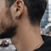 Orecchini a perno teschio in argento 925