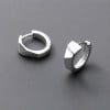 Boucles d'oreilles argent créoles carrés