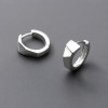 Boucles d'oreilles argent créoles carrés