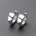 Boucles d'oreilles argent créoles carrés