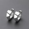 Boucles d'oreilles argent créoles carrés